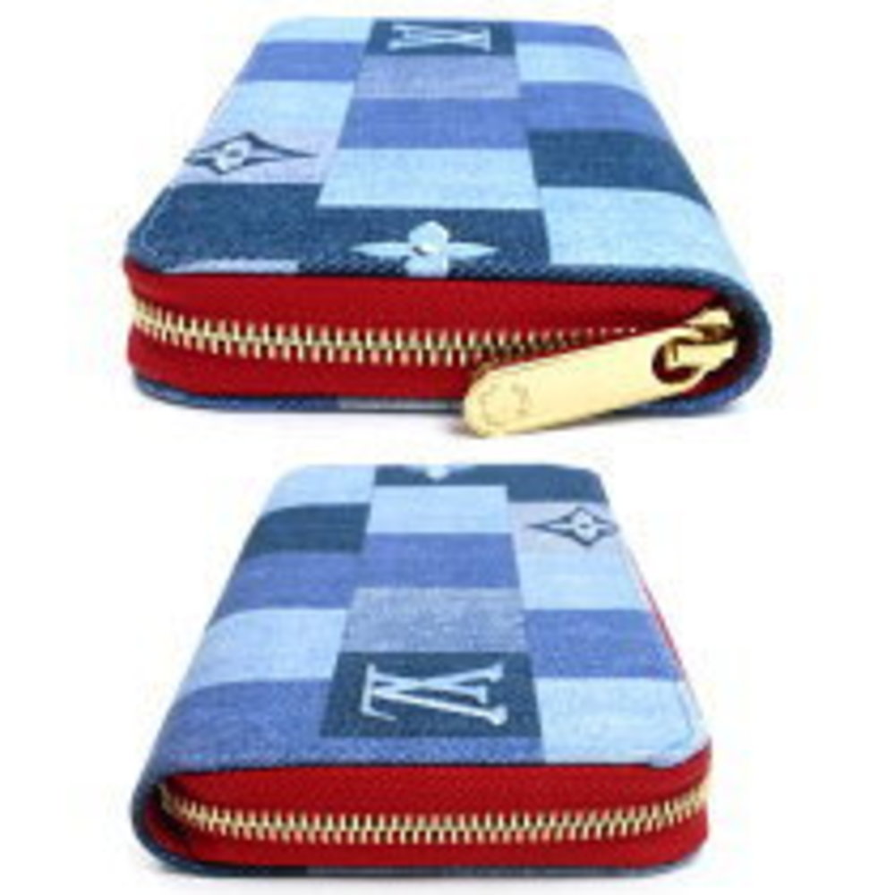 Louis Vuitton Zippy Wallet Patchwork Long Blue Red - image 3